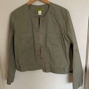 Size 12 Sigrid Olsen Green Jacket